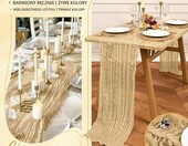 Showgeous bieżniki na stół z gazy 6 szt. 305 cm – boho, kremowe – zdjęcie 5