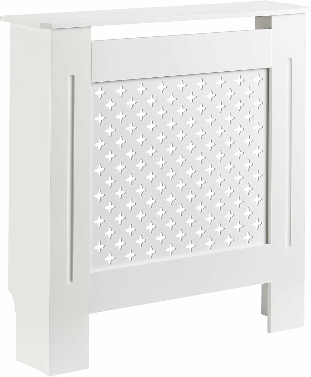 Toboli Osłona na kaloryfer MDF 78x19x82 cm - maskownica grzejnika, biała
