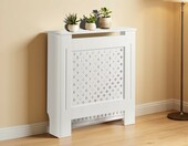 Toboli Osłona na kaloryfer MDF 78x19x82 cm - maskownica grzejnika, biała – zdjęcie 2