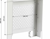 Toboli Osłona na kaloryfer MDF 78x19x82 cm - maskownica grzejnika, biała – zdjęcie 3