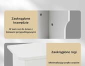 Toboli Osłona na kaloryfer MDF 78x19x82 cm - maskownica grzejnika, biała – zdjęcie 5
