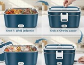 Anykuu Elektryczny podgrzewacz do posiłków 1,8 l, 12V/24V/240V – zdjęcie 4