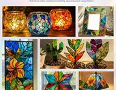 kolvanto Zestaw 26 arkuszy witrażowych 10x15 cm do rękodzieła – zdjęcie 2