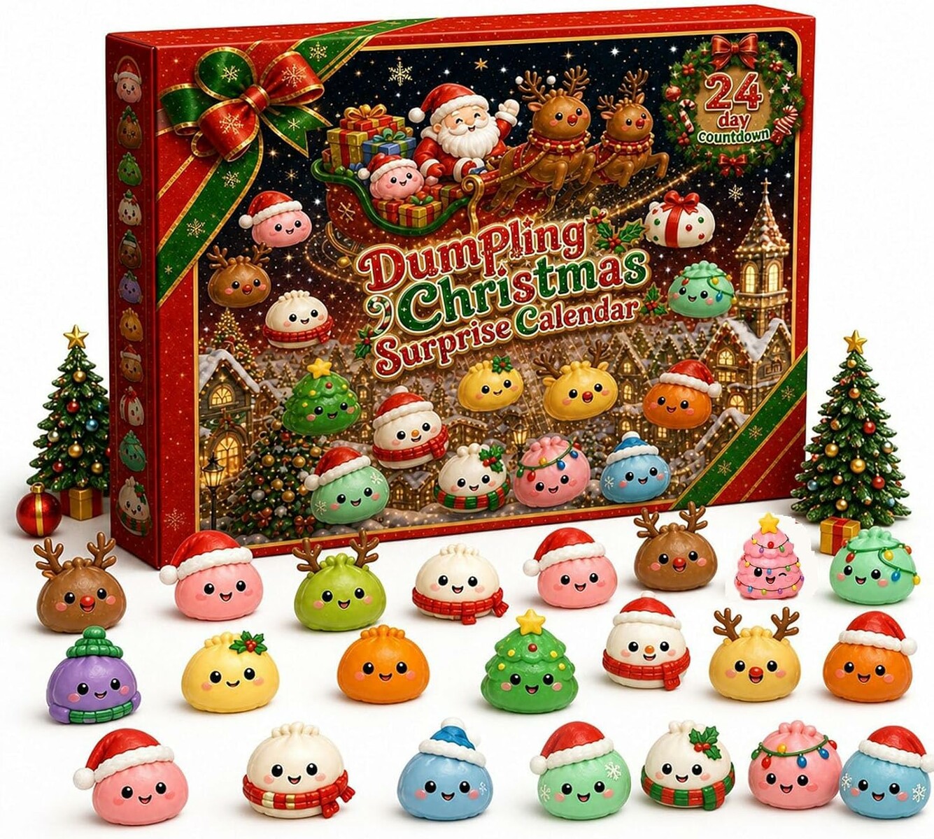 Swweford kalendarz adwentowy Squishy 24 dni – zabawki antystresowe