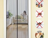 MYCARBON moskitiera magnetyczna na drzwi 90x210 cm - siatka przeciw owadom – zdjęcie 1