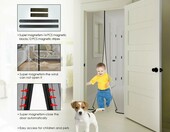 MYCARBON moskitiera magnetyczna na drzwi 90x210 cm - siatka przeciw owadom – zdjęcie 5