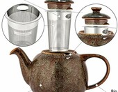 Urban Lifestyle Swansea imbryk porcelanowy 1,1 l z zaparzaczem, morska zieleń – zdjęcie 3