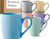Cosumy zestaw 6 kubków do kawy 350 ml, pastelowe, ceramiczne – zdjęcie 1