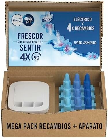 Febreze 3Volution Elektryczny odświeżacz powietrza z 4 wkładami, wtyczka