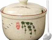 TuYines cukiernica ceramiczna 400 ml z pokrywką i łyżeczką – zdjęcie 1