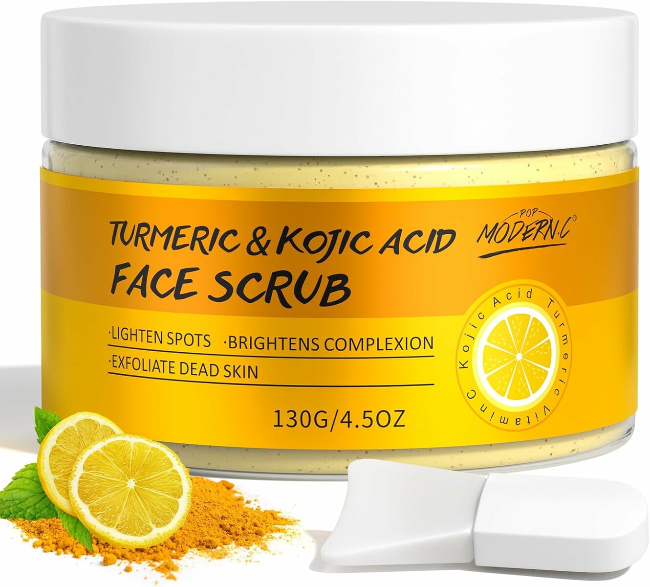 Pop Modern.C 130 g – peeling do twarzy z kurkumą i witaminą C
