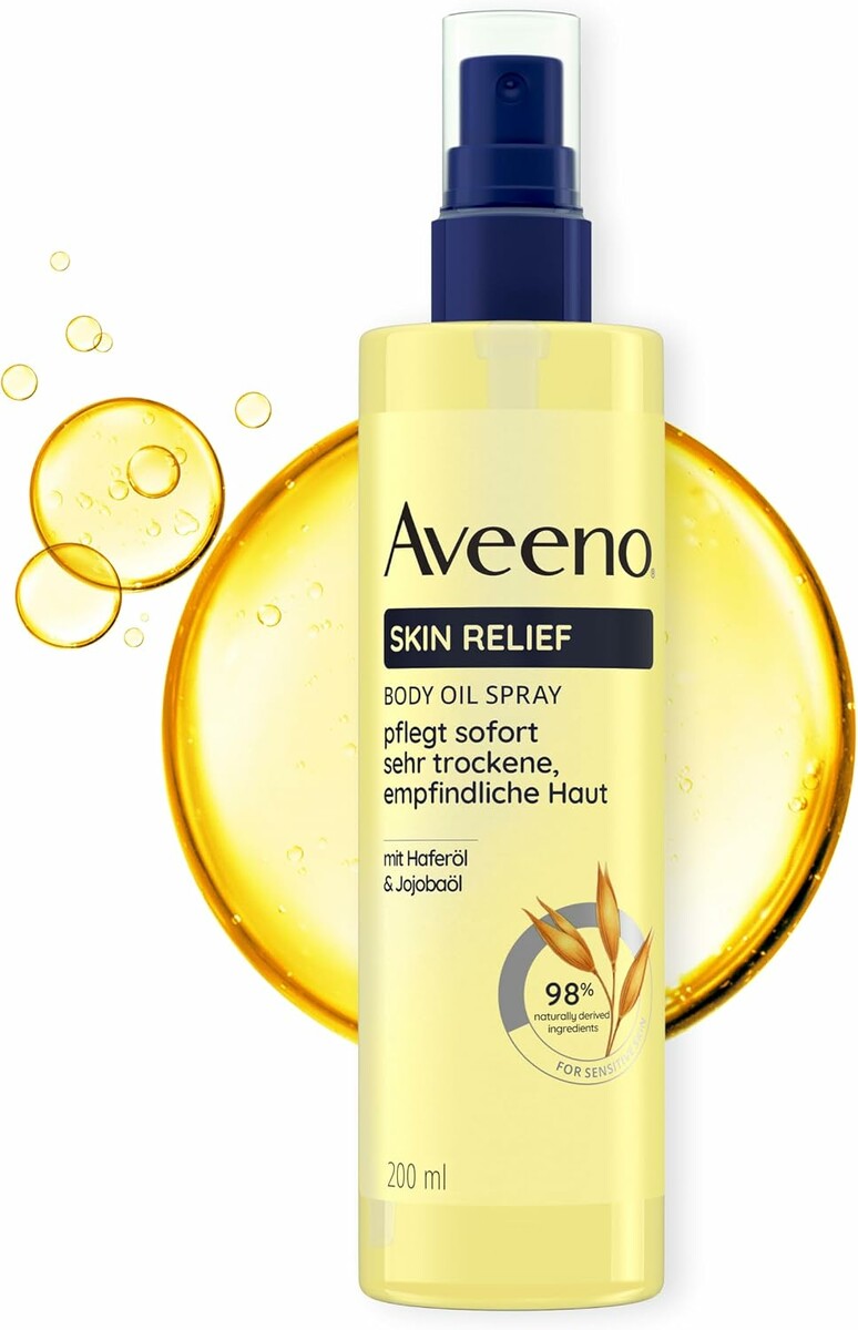 Aveeno Skin Relief olejek do ciała w sprayu 200 ml – owies i jojoba