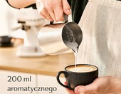 Cosumy zestaw 6 filiżanek do cappuccino 200 ml ze spodkami, czarne – zdjęcie 3