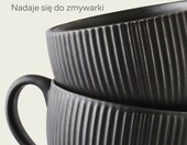 Cosumy zestaw 6 filiżanek do cappuccino 200 ml ze spodkami, czarne – zdjęcie 4