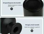 KITDAHOM Dyfuzory zapachowe z patyczkami, 2 szklane butelki, czarne – zdjęcie 3