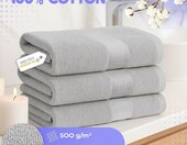 Cloud Pillow Ręczniki bawełniane 70x140 cm, komplet 2 szt., jasnoszare – zdjęcie 3