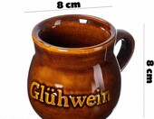 KADAX kubki do grzanego wina 250 ml, zestaw 2 szt., ceramika ręcznie wykonana – zdjęcie 3