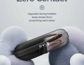 ProCase – etui na okulary na 2 pary, czarne, z zamkiem – zdjęcie 5