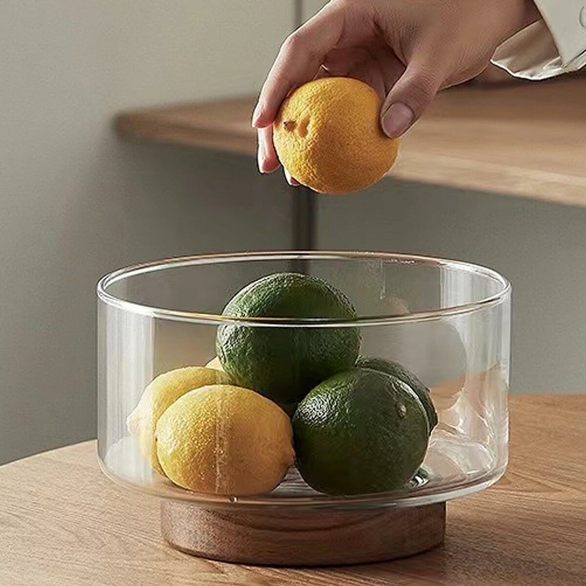 DXIA salaterka szklana XL 3700 ml, śr. 23 cm - miska do sałatek i makaronu