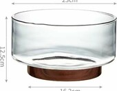 DXIA salaterka szklana XL 3700 ml, śr. 23 cm - miska do sałatek i makaronu – zdjęcie 5