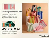 Vitalizart papierowe torby na prezenty 10 szt. – z uchwytami i wstążką – zdjęcie 3