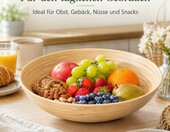 com-four miski bambusowe okrągłe 30 cm, komplet 2 szt., naturalne – zdjęcie 3