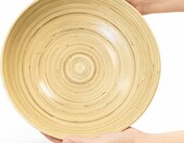 com-four miski bambusowe okrągłe 30 cm, komplet 2 szt., naturalne – zdjęcie 5