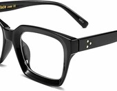 FEISEDY B2461 oprawki okularowe kwadratowe czarne unisex – zdjęcie 1