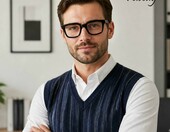 FEISEDY B2461 oprawki okularowe kwadratowe czarne unisex – zdjęcie 4