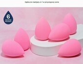 AOA Studio zestaw 6 gąbek do makijażu, bez lateksu, różowe – zdjęcie 3