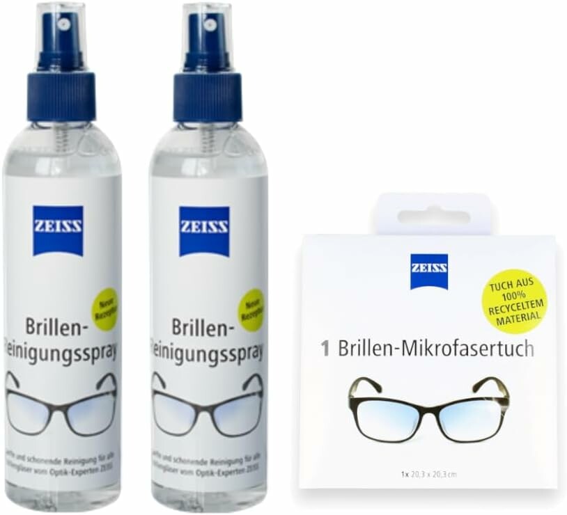 ZEISS spray do czyszczenia okularów 2x240 ml + ściereczka mikrofibra