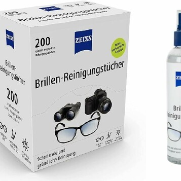 ZEISS XL Box 200 chusteczek do czyszczenia okularów + spray 240 ml