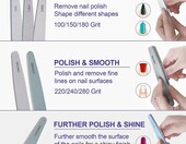 HomeyEra zestaw 6 pilników i buforów do paznokci, różne ziarnistości – zdjęcie 3