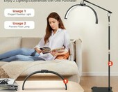 HINOPY Lampa kosmetyczna LED z półksiężycem, na kółkach – zdjęcie 2