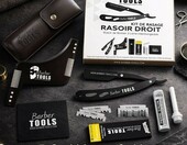 BARBER TOOLS brzytwa fryzjerska z 50 ostrzami – zestaw do golenia – zdjęcie 2