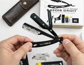 BARBER TOOLS brzytwa fryzjerska z 50 ostrzami – zestaw do golenia – zdjęcie 3