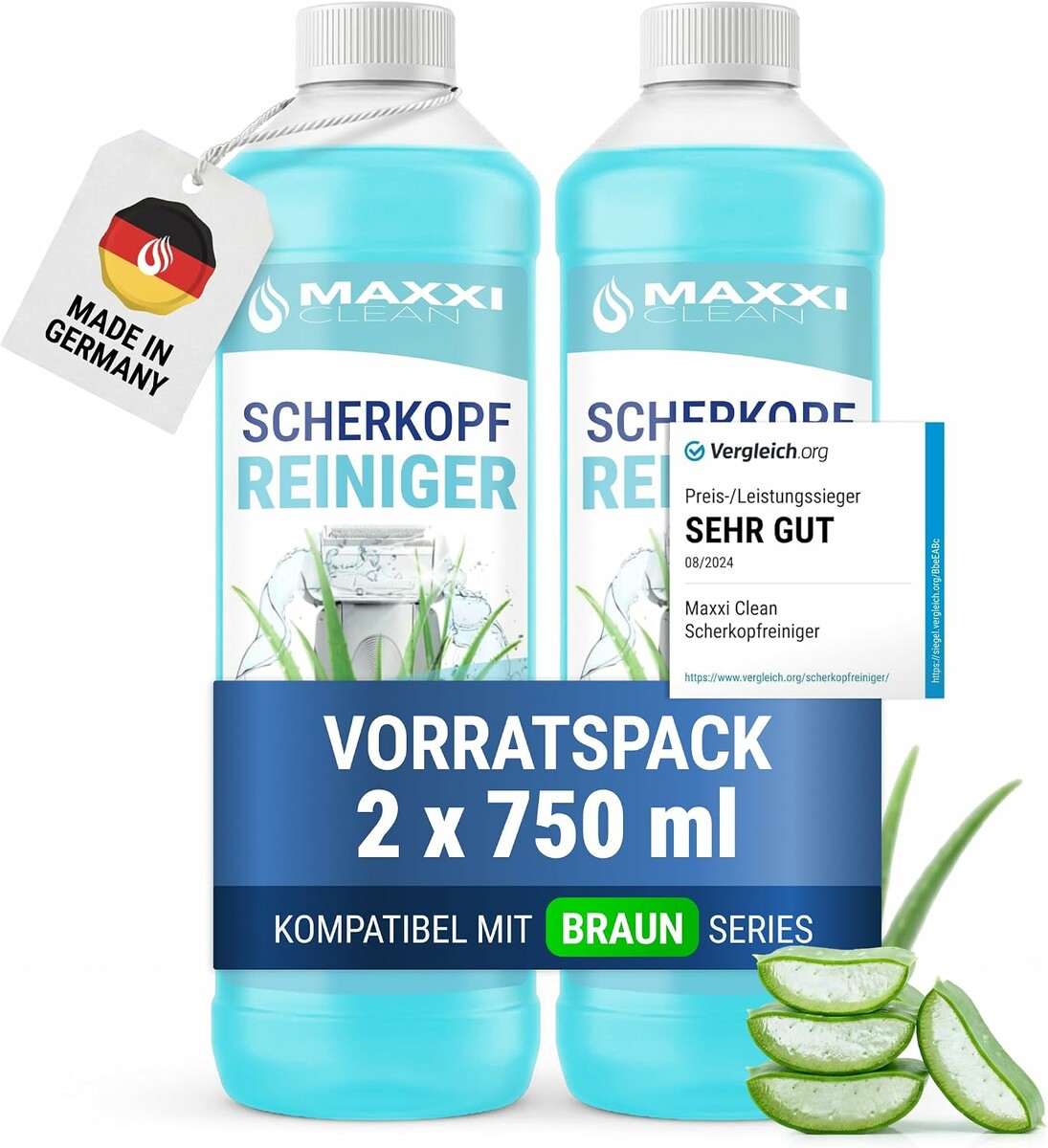 Maxxi Clean płyn do czyszczenia głowic golarek 2x1000 ml
