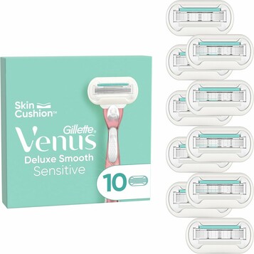 Gillette Venus Deluxe Smooth Sensitive – wkłady do maszynki, 10 szt.