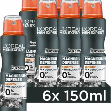 L'Oréal Men Expert Magnesium Defense 6x150 ml – dezodorant męski