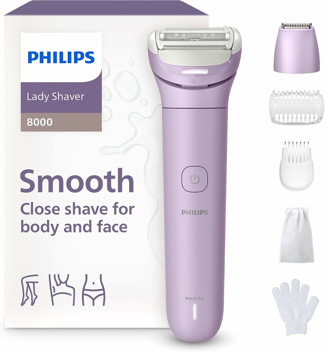 Philips BRL149/00 golarka damska serii 8000 – do nóg, ciała i bikini