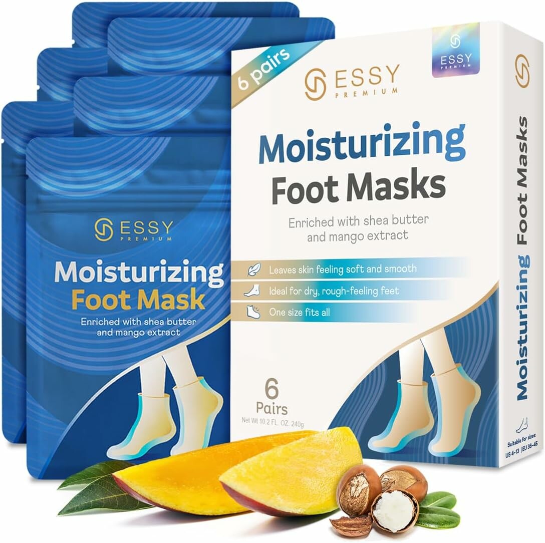 Essy skarpetki nawilżające do stóp 6 par – masło shea i mango