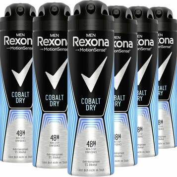 Rexona Men Cobalt Dry Antyperspirant w aerozolu 6 x 150 ml