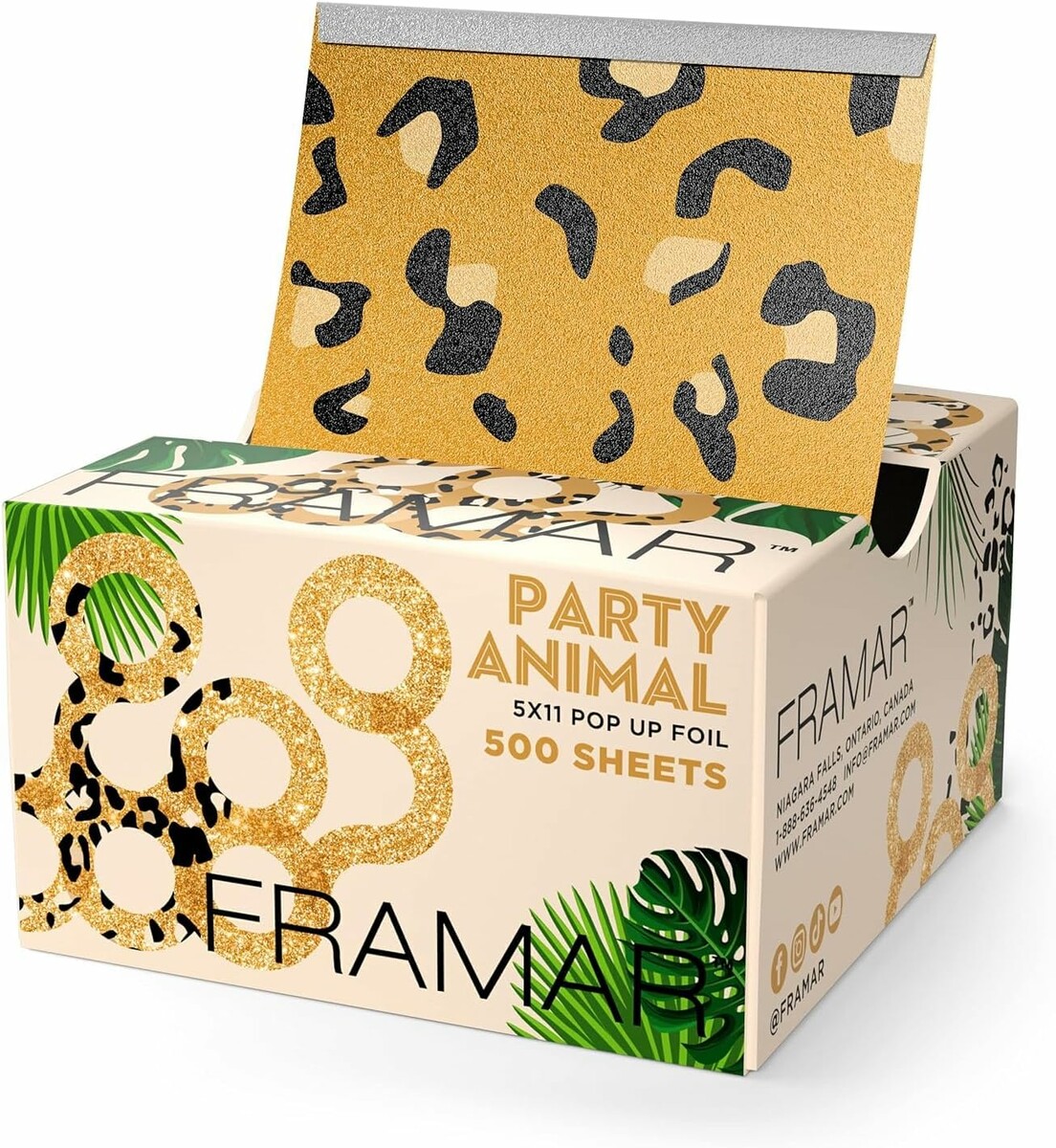 FRAMAR Folia Fryzjerska Aluminiowa Panterka 500 arkuszy