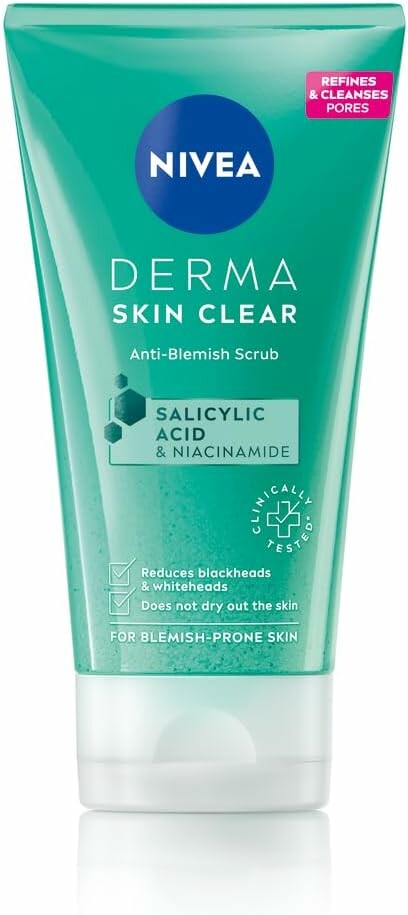 NIVEA Derma Skin Clear Scrub 150 ml - peeling do twarzy