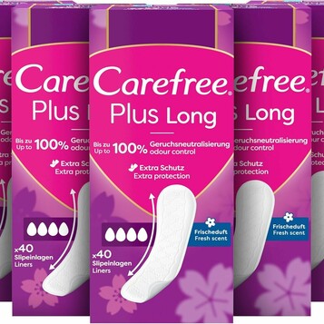 Carefree Wkładki higieniczne Plus Long 5x40 szt.