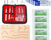 Cresbel Zestaw do nauki szwow chirurgicznych z silikonowa poduszka – zdjęcie 1