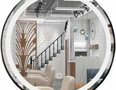 Calissimo konsola fryzjerska LED 80x80 cm okrągłe lustro – zdjęcie 2