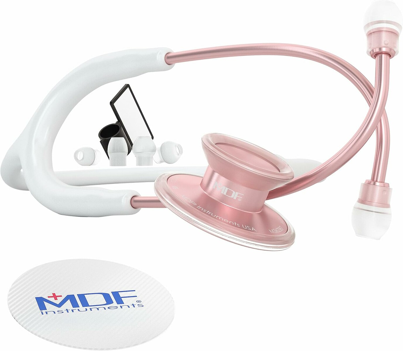MDF Acoustica Deluxe Stetoskop lekki, podwojna glowica, rozowe zloto