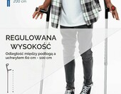 AIESI Kule ortopedyczne aluminiowe regulowane, komplet 2 szt. – zdjęcie 3