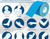 axion Tasmy kinezjologiczne do tapingu, 6 sztuk, kolorowe – zdjęcie 3